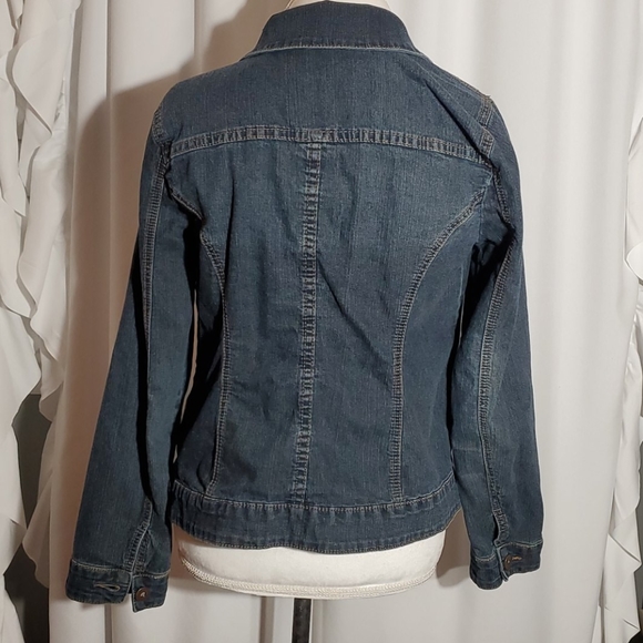 CHRISTOPHER &  BANKS Denim Jean Jacket in a size  Medium - Picture 5 of 8